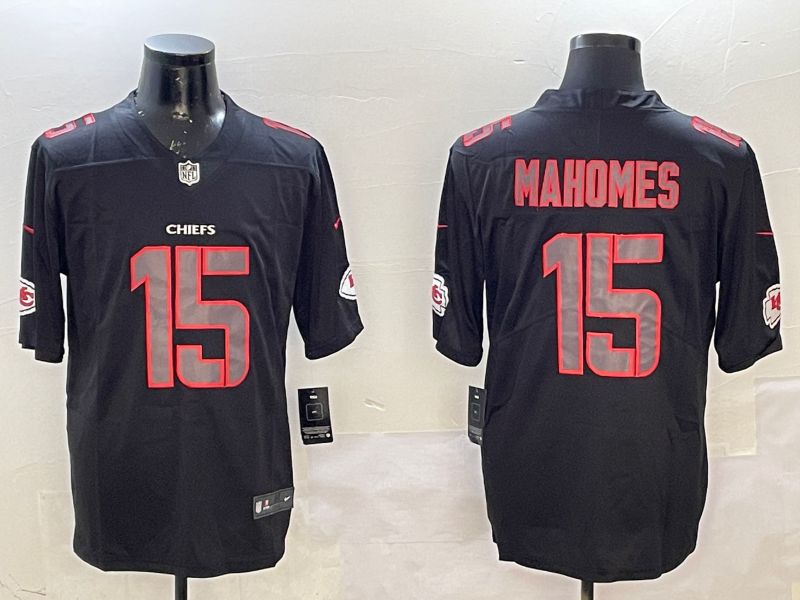 Men Kansas City Chiefs #15 Mahomes 2025 Nike Fashion Impact Black Limited NFL Jersey style 1->kansas city chiefs->NFL Jersey